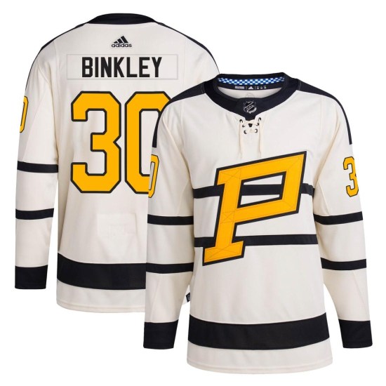 Les Binkley Pittsburgh Penguins Authentic 2023 Winter Classic Adidas Jersey - Cream