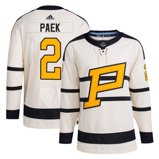 Jim Paek Pittsburgh Penguins Authentic 2023 Winter Classic Adidas Jersey - Cream