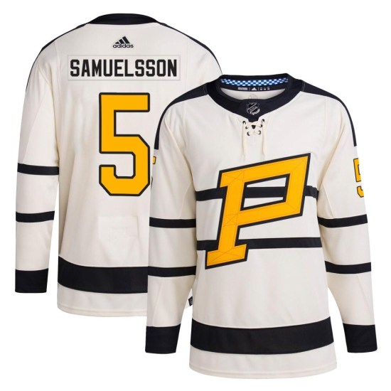 Ulf Samuelsson Pittsburgh Penguins Authentic 2023 Winter Classic Adidas Jersey - Cream