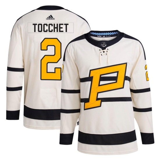 Rick Tocchet Pittsburgh Penguins Authentic 2023 Winter Classic Adidas Jersey - Cream