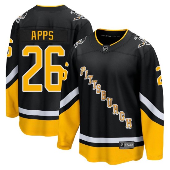 Syl Apps Pittsburgh Penguins Youth Premier 2021/22 Alternate Breakaway Player Fanatics Branded Jersey - Black