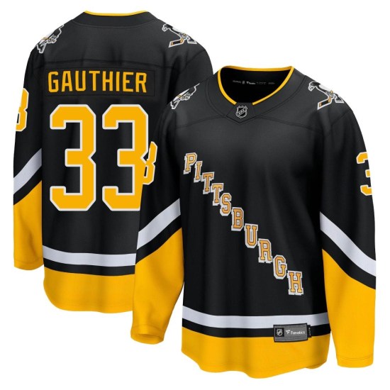 Taylor Gauthier Pittsburgh Penguins Youth Premier 2021/22 Alternate Breakaway Player Fanatics Branded Jersey - Black