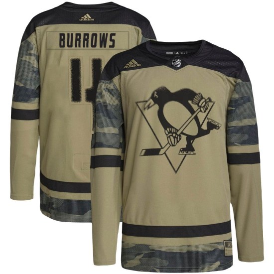 Dave Burrows Pittsburgh Penguins Authentic Military Appreciation Practice Adidas Jersey - Camo