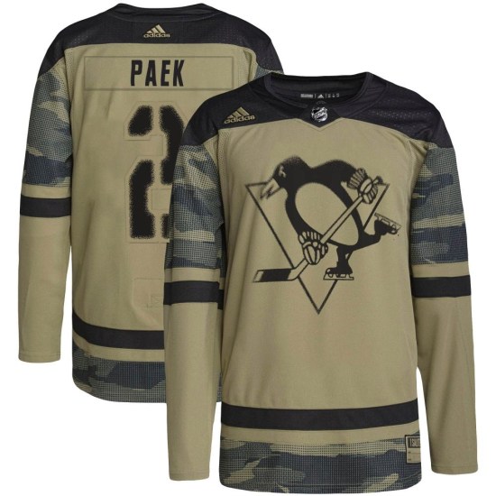 Jim Paek Pittsburgh Penguins Authentic Military Appreciation Practice Adidas Jersey - Camo