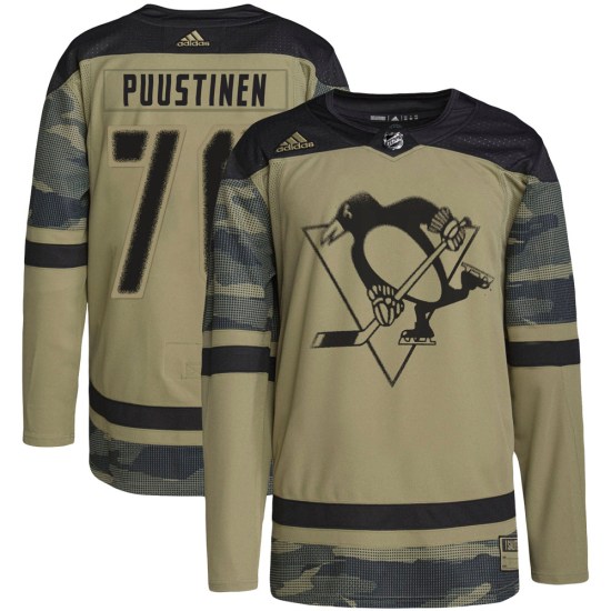 Valtteri Puustinen Pittsburgh Penguins Authentic Military Appreciation Practice Adidas Jersey - Camo