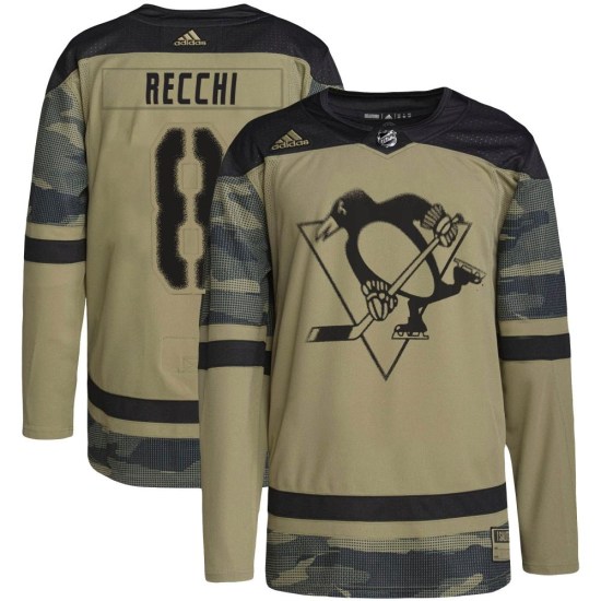 Mark Recchi Pittsburgh Penguins Authentic Military Appreciation Practice Adidas Jersey - Camo