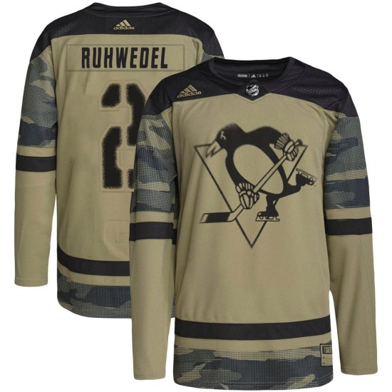 Chad Ruhwedel Pittsburgh Penguins Authentic Military Appreciation Practice Adidas Jersey - Camo
