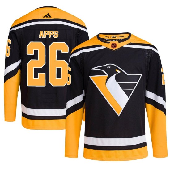 Syl Apps Pittsburgh Penguins Authentic Reverse Retro 2.0 Adidas Jersey - Black
