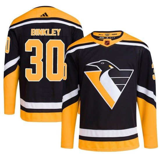 Les Binkley Pittsburgh Penguins Authentic Reverse Retro 2.0 Adidas Jersey - Black
