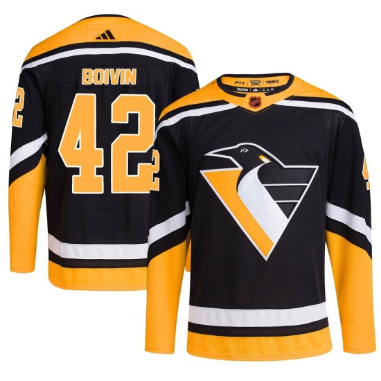 Leo Boivin Pittsburgh Penguins Authentic Reverse Retro 2.0 Adidas Jersey - Black