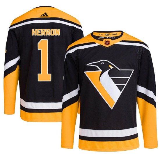Denis Herron Pittsburgh Penguins Authentic Reverse Retro 2.0 Adidas Jersey - Black
