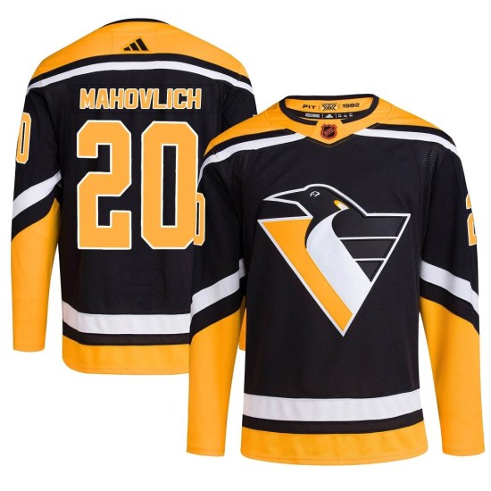 Peter Mahovlich Pittsburgh Penguins Authentic Reverse Retro 2.0 Adidas Jersey - Black