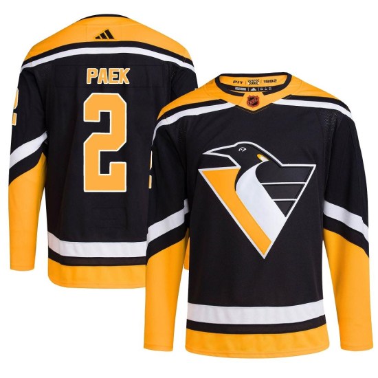 Jim Paek Pittsburgh Penguins Authentic Reverse Retro 2.0 Adidas Jersey - Black