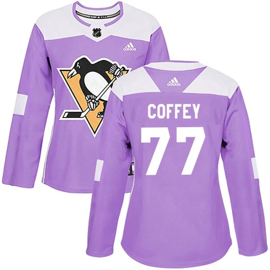 Paul Coffey Pittsburgh Penguins Women's Authentic Fights Cancer Practice Adidas Jersey - Purple