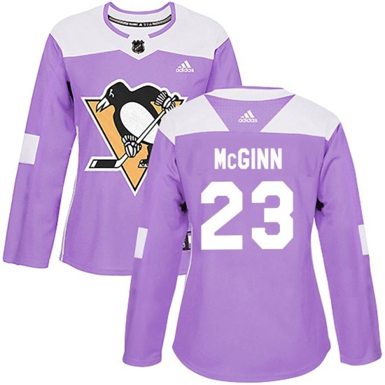 Brock McGinn Pittsburgh Penguins Women's Authentic Fights Cancer Practice Adidas Jersey - Purple
