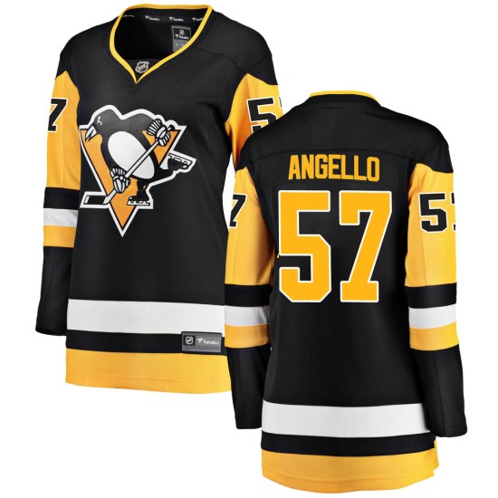 Anthony Angello Pittsburgh Penguins Women's Breakaway Home Fanatics Branded Jersey - Black