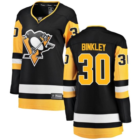 Les Binkley Pittsburgh Penguins Women's Breakaway Home Fanatics Branded Jersey - Black