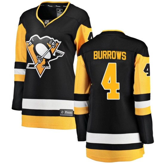 Dave Burrows Pittsburgh Penguins Women's Breakaway Home Fanatics Branded Jersey - Black