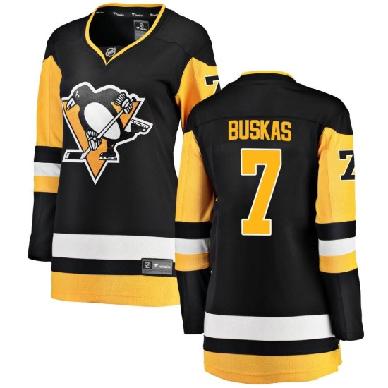 Rod Buskas Pittsburgh Penguins Women's Breakaway Home Fanatics Branded Jersey - Black