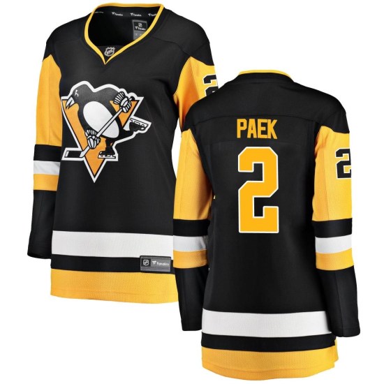 Jim Paek Pittsburgh Penguins Women's Breakaway Home Fanatics Branded Jersey - Black