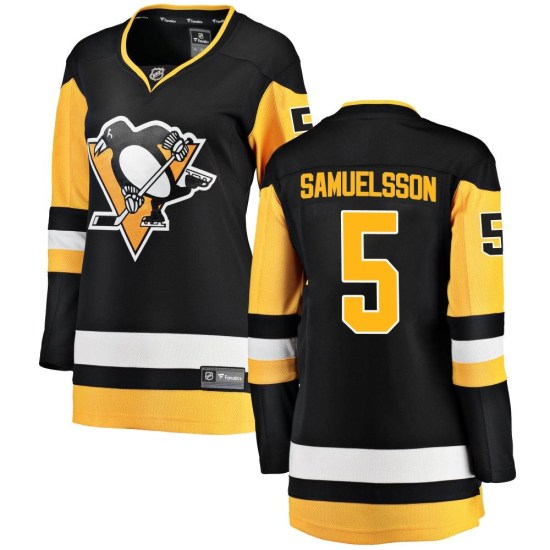 Ulf Samuelsson Pittsburgh Penguins Women's Breakaway Home Fanatics Branded Jersey - Black