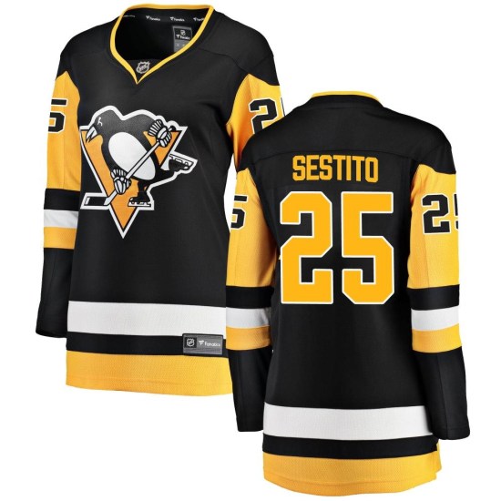 Tom Sestito Pittsburgh Penguins Women's Breakaway Home Fanatics Branded Jersey - Black