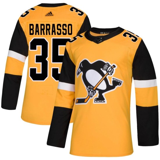 Tom Barrasso Pittsburgh Penguins Authentic Alternate Adidas Jersey - Gold