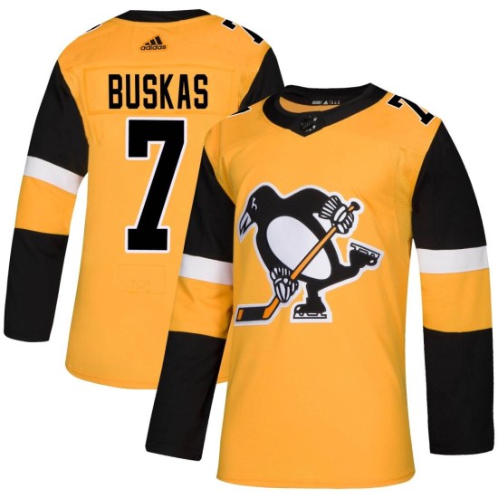 Rod Buskas Pittsburgh Penguins Authentic Alternate Adidas Jersey - Gold