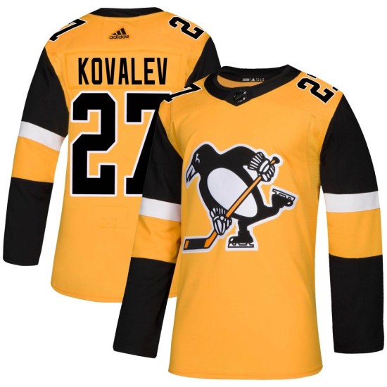 Alex Kovalev Pittsburgh Penguins Authentic Alternate Adidas Jersey - Gold