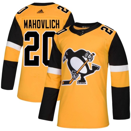 Peter Mahovlich Pittsburgh Penguins Authentic Alternate Adidas Jersey - Gold