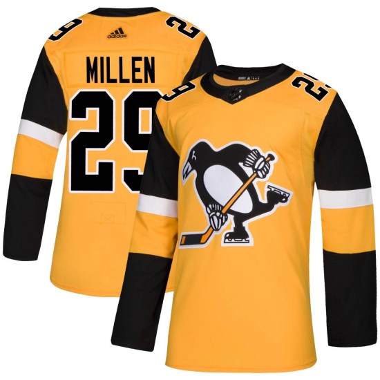 Greg Millen Pittsburgh Penguins Authentic Alternate Adidas Jersey - Gold