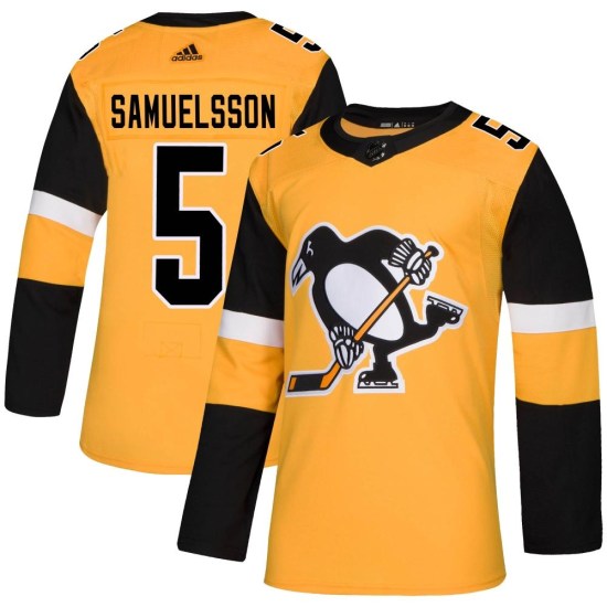 Ulf Samuelsson Pittsburgh Penguins Authentic Alternate Adidas Jersey - Gold