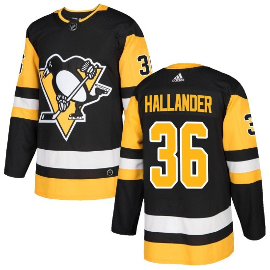 Filip Hallander Pittsburgh Penguins Authentic Home Adidas Jersey - Black