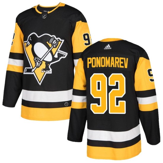 Vasily Ponomarev Pittsburgh Penguins Authentic Home Adidas Jersey - Black