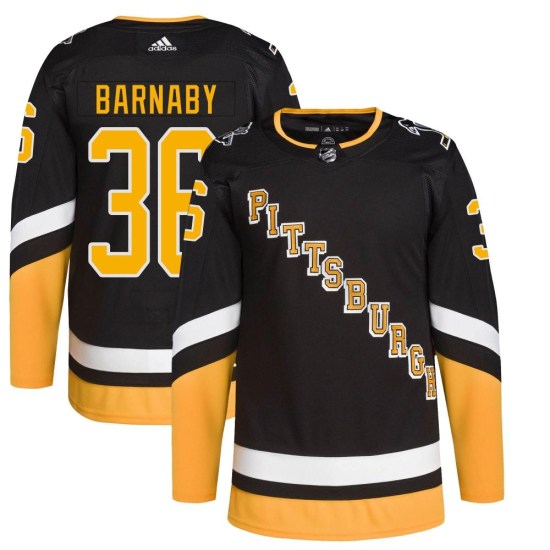 Matthew Barnaby Pittsburgh Penguins Authentic 2021/22 Alternate Primegreen Pro Player Adidas Jersey - Black