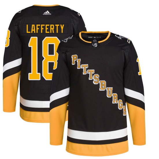 Sam Lafferty Pittsburgh Penguins Authentic 2021/22 Alternate Primegreen Pro Player Adidas Jersey - Black