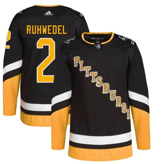Chad Ruhwedel Pittsburgh Penguins Authentic 2021/22 Alternate Primegreen Pro Player Adidas Jersey - Black
