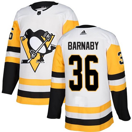 Matthew Barnaby Pittsburgh Penguins Authentic Away Adidas Jersey - White