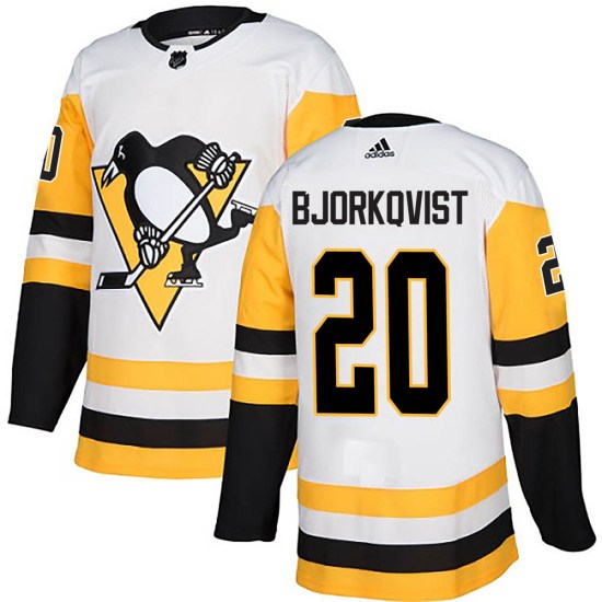 Kasper Bjorkqvist Pittsburgh Penguins Authentic Away Adidas Jersey - White