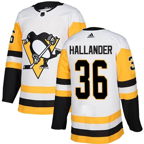 Filip Hallander Pittsburgh Penguins Authentic Away Adidas Jersey - White