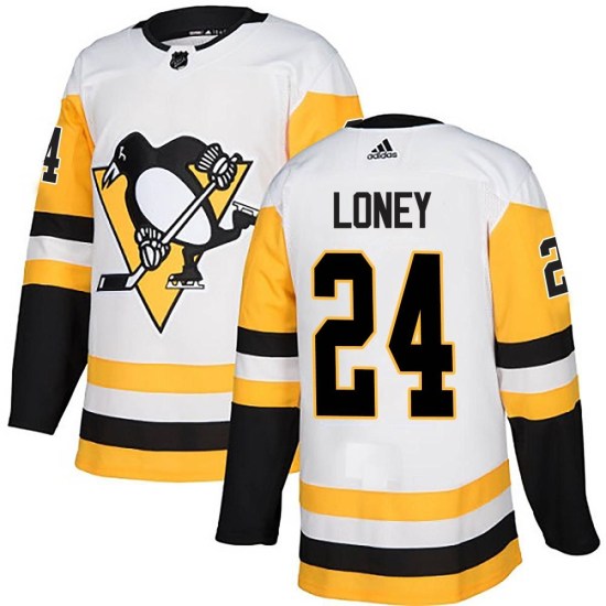 Troy Loney Pittsburgh Penguins Authentic Away Adidas Jersey - White