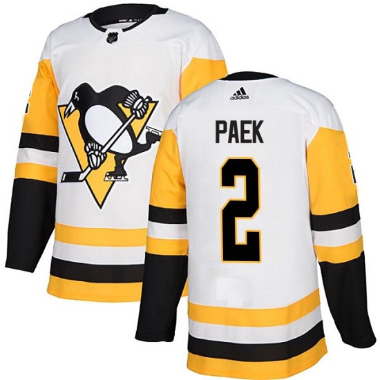 Jim Paek Pittsburgh Penguins Authentic Away Adidas Jersey - White