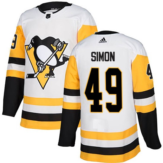 Dominik Simon Pittsburgh Penguins Authentic Away Adidas Jersey - White