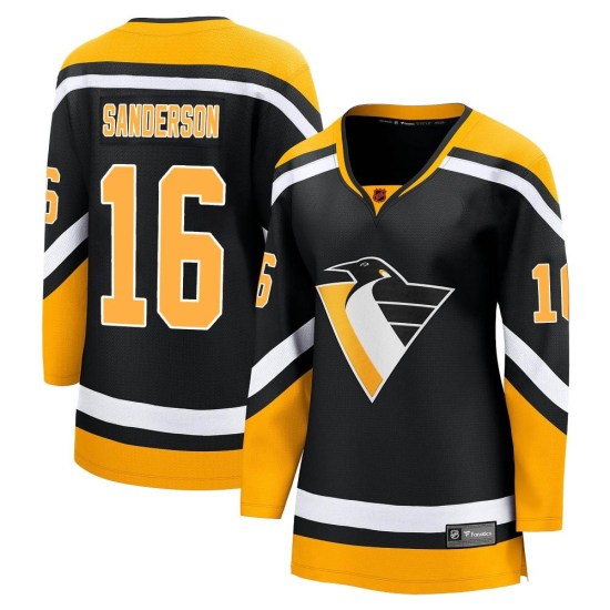 Derek Sanderson Pittsburgh Penguins Women's Breakaway Special Edition 2.0 Fanatics Branded Jersey - Black