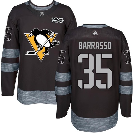 Tom Barrasso Pittsburgh Penguins Authentic 1917-2017 100th Anniversary Jersey - Black