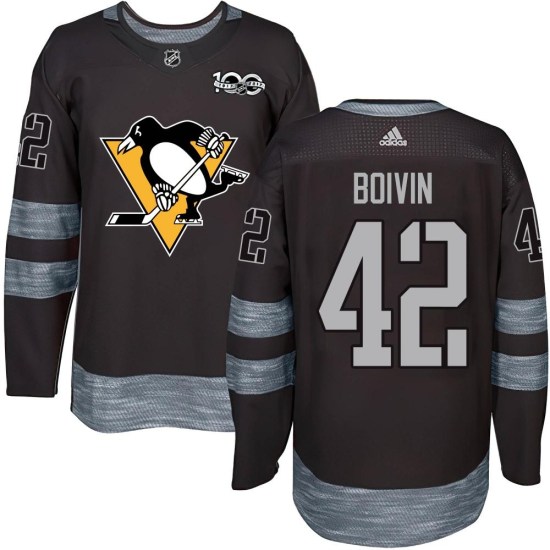 Leo Boivin Pittsburgh Penguins Authentic 1917-2017 100th Anniversary Jersey - Black