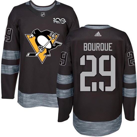 Phil Bourque Pittsburgh Penguins Authentic 1917-2017 100th Anniversary Jersey - Black