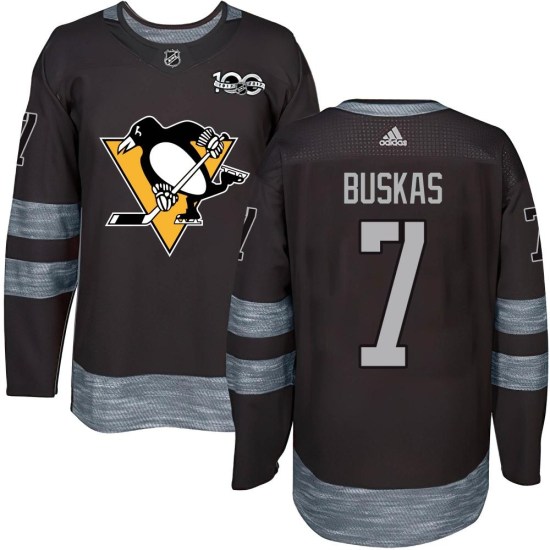 Rod Buskas Pittsburgh Penguins Authentic 1917-2017 100th Anniversary Jersey - Black