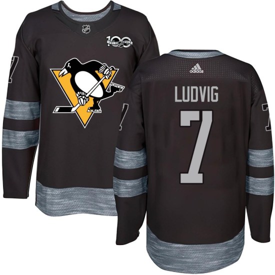 John Ludvig Pittsburgh Penguins Authentic 1917-2017 100th Anniversary Jersey - Black