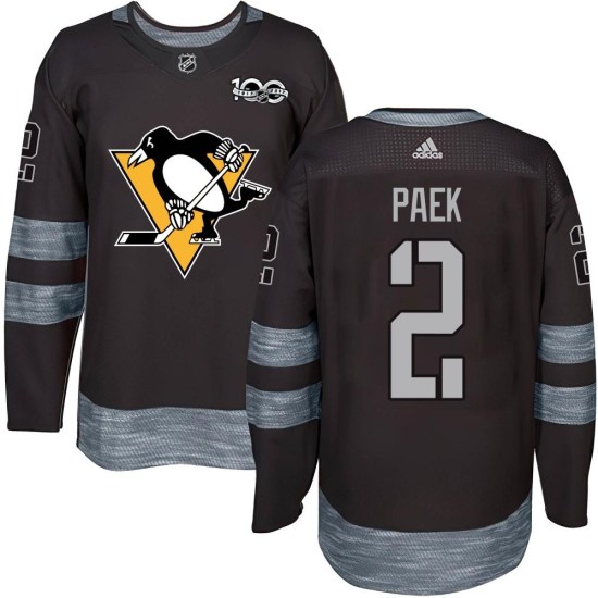 Jim Paek Pittsburgh Penguins Authentic 1917-2017 100th Anniversary Jersey - Black